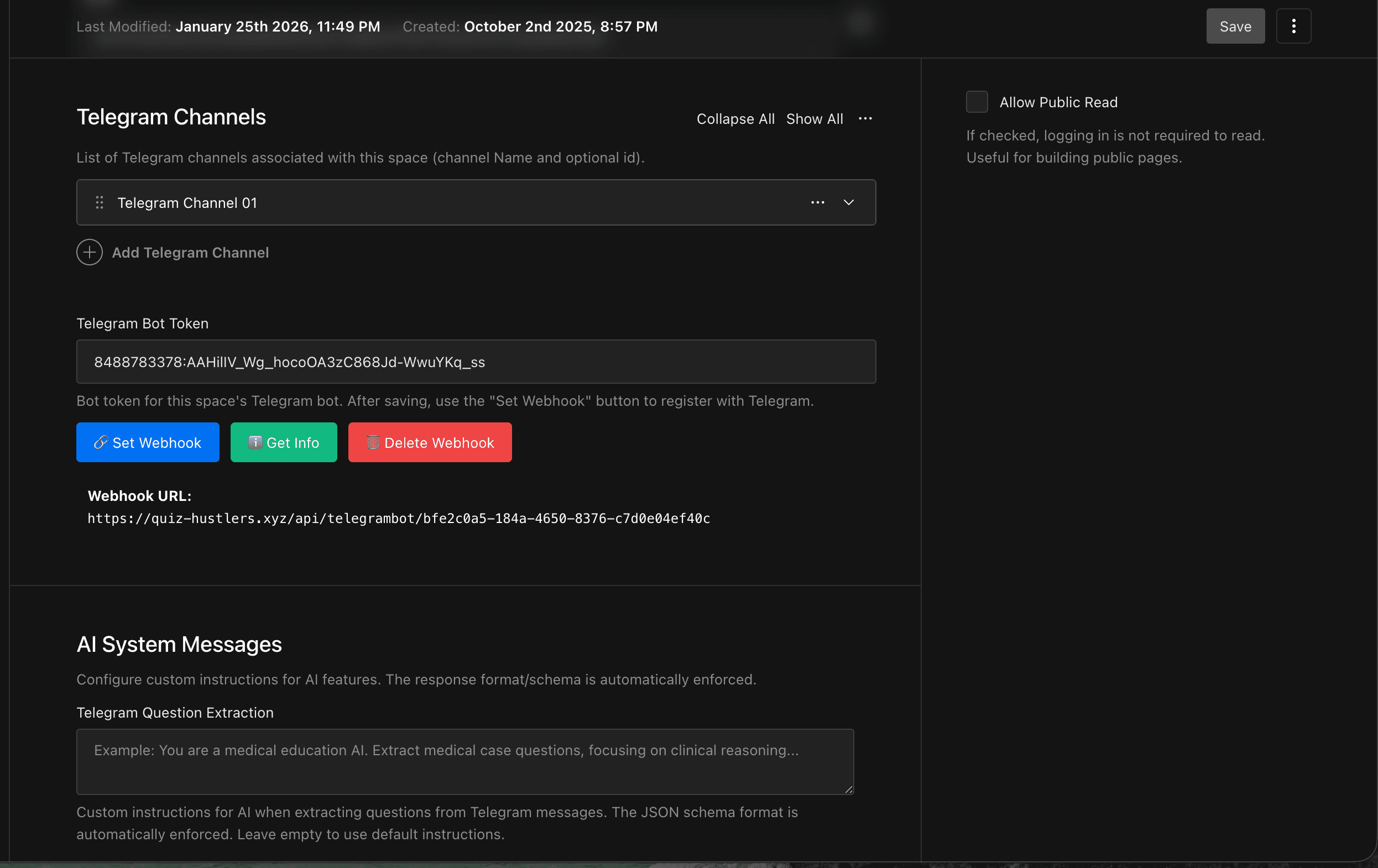 Telegram Bot Setup